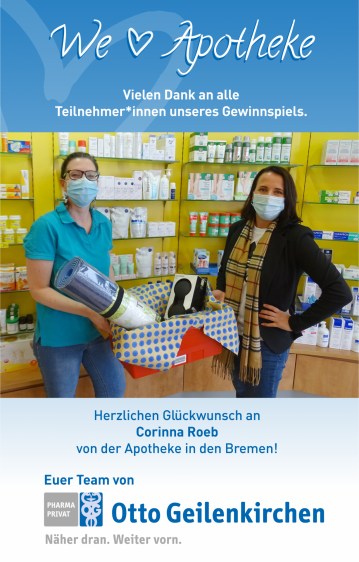 Corinna Roeb, Apotheke in den Bremen, Simmerath (links) und Simone Kozießa